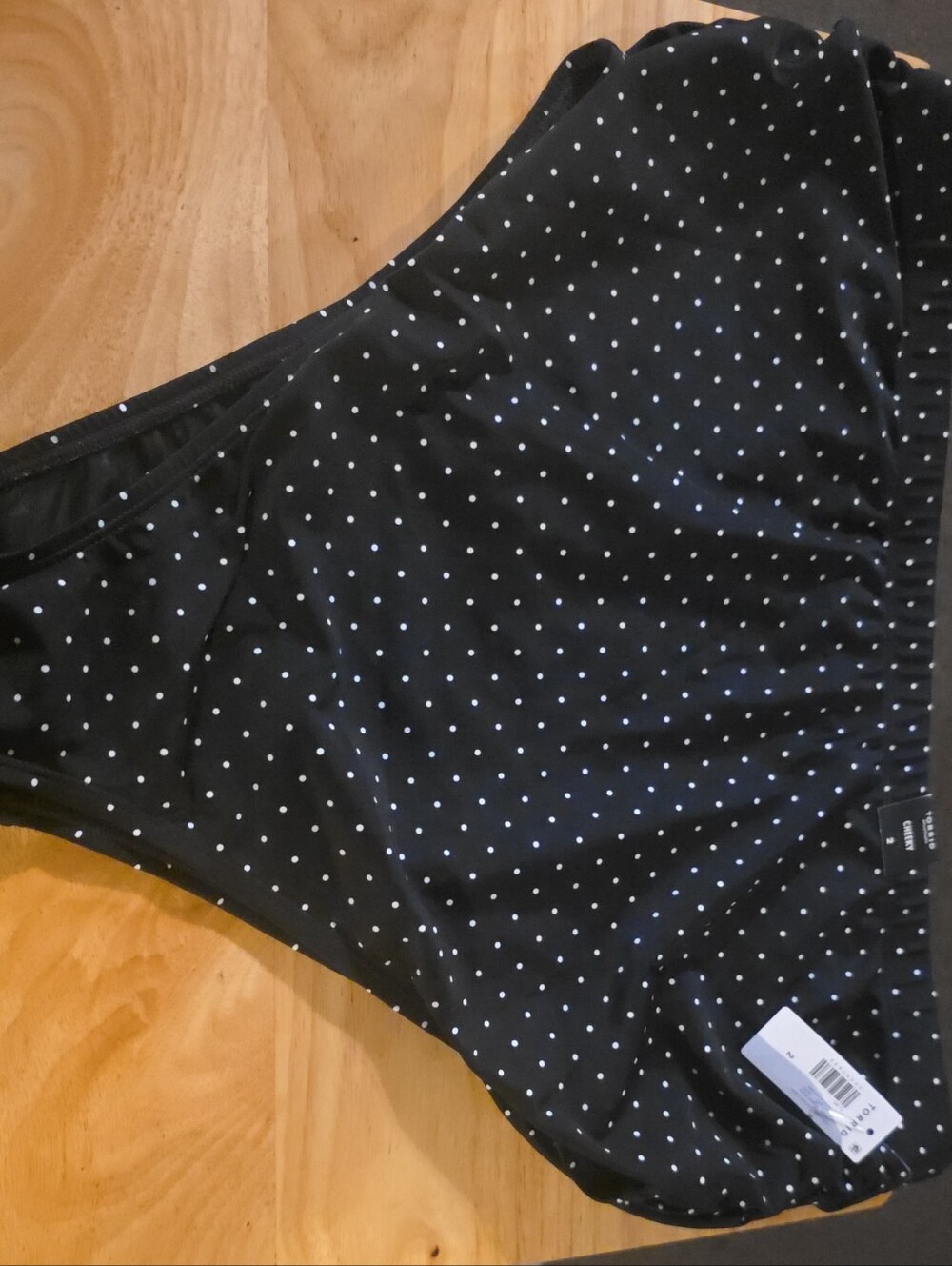 Torrid Size 2 Black Polka Dot Bikini Bottoms
